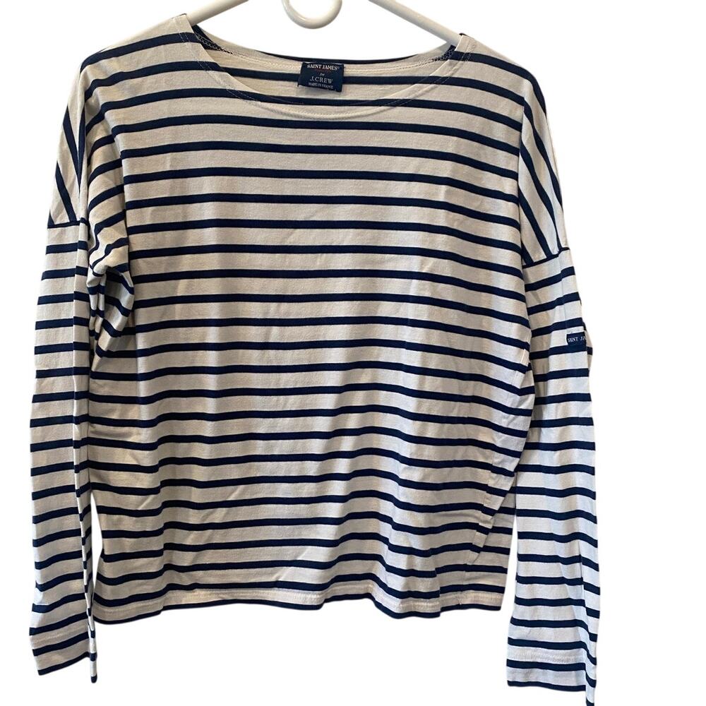 Navy Striped Women's Blouse